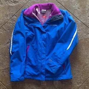 Columbia Blue Jacket with Pink Lining